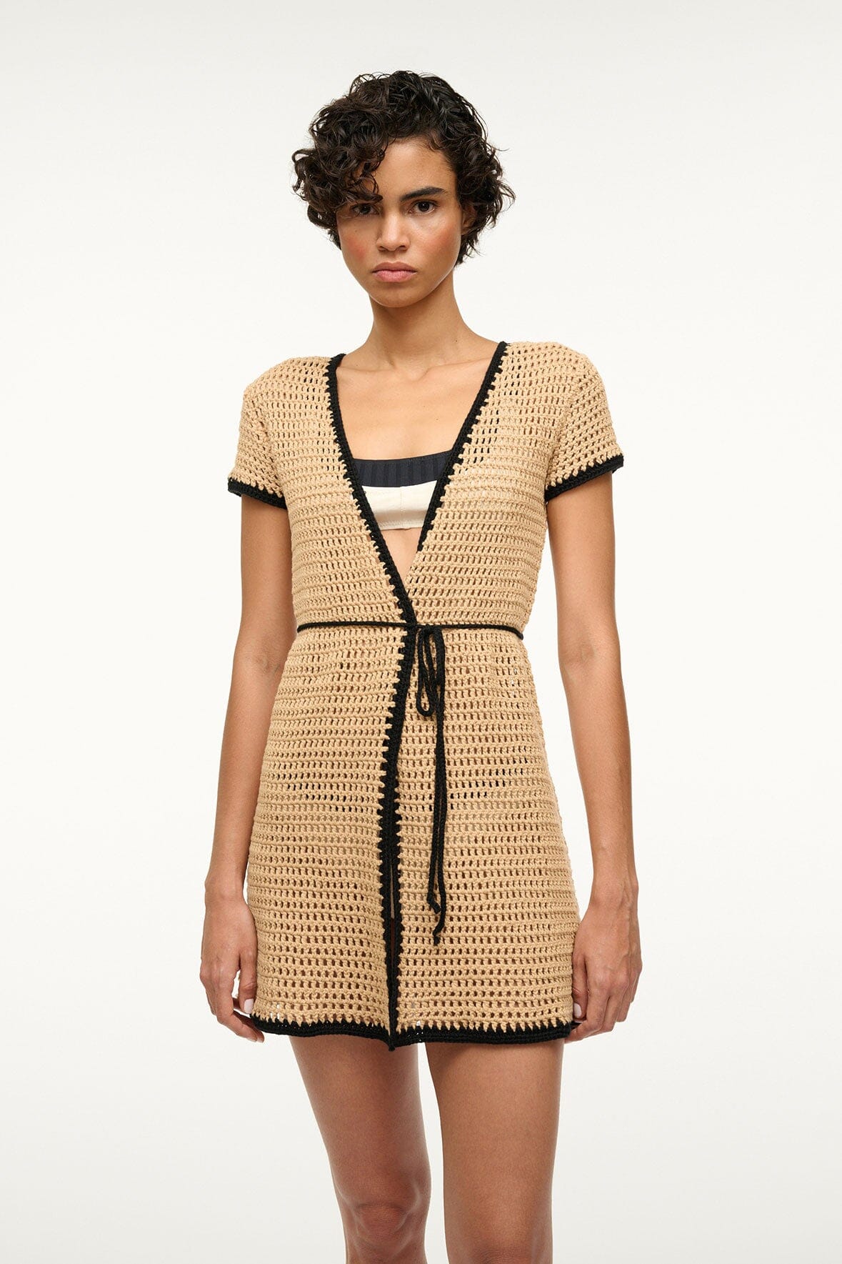 STAUD Swimwear Spritz Coverup Dress Natural