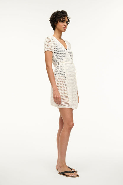 STAUD Swimwear Spritz Dress Ivory