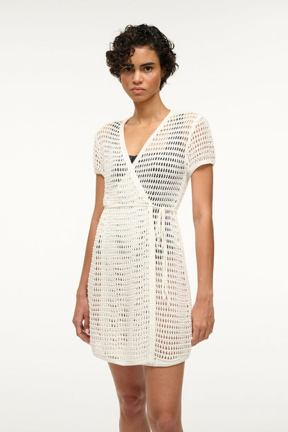 STAUD Swimwear Spritz Dress Ivory