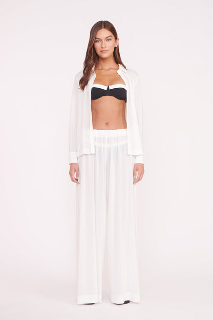 STAUD Swimwear Marza Pant White