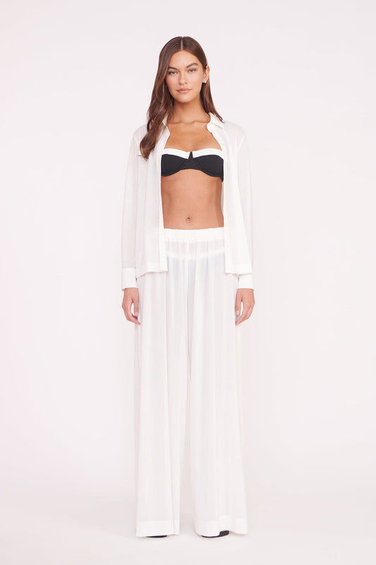 STAUD Swimwear Marza Pant White