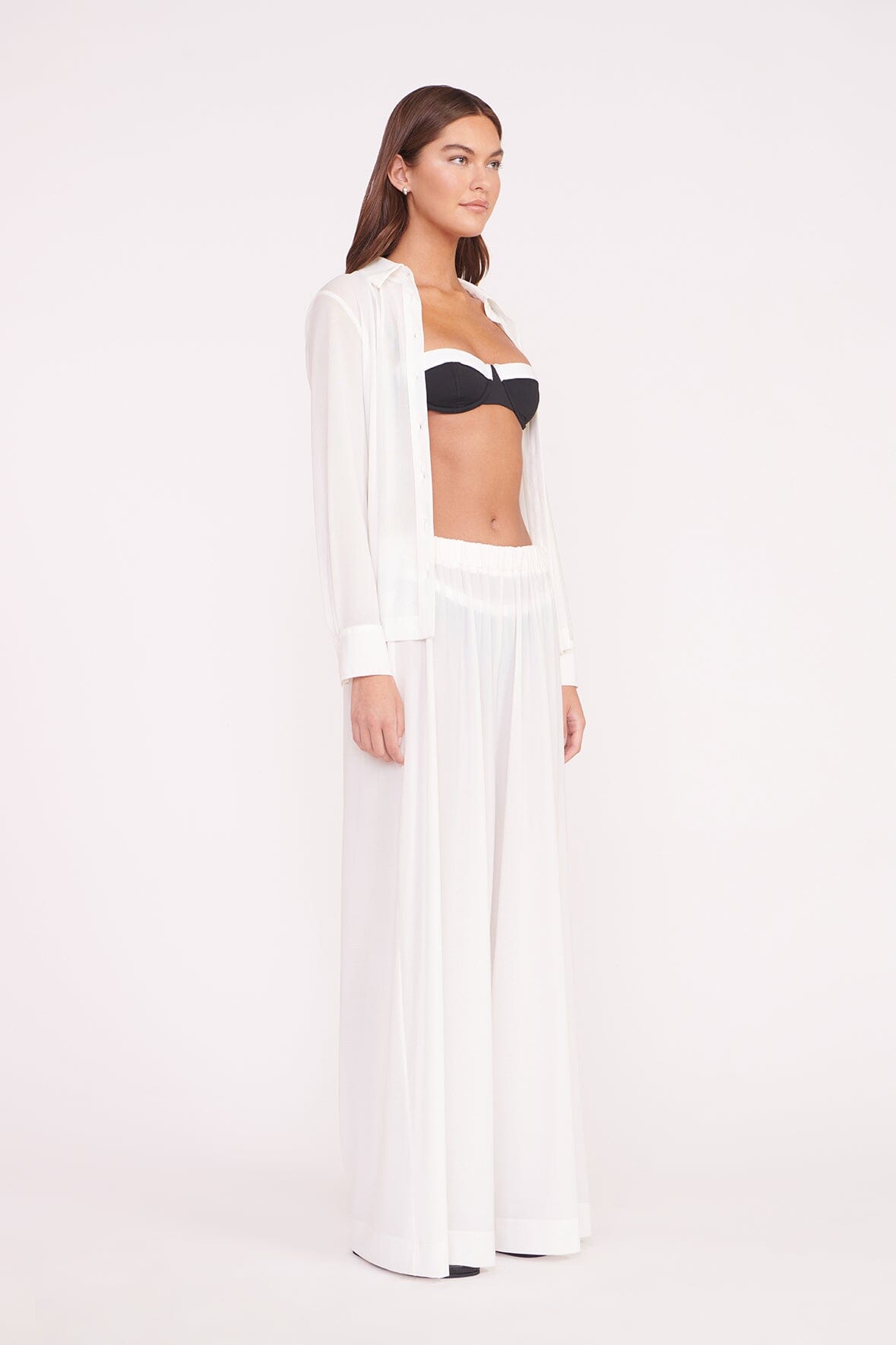 STAUD Swimwear Marza Pant White