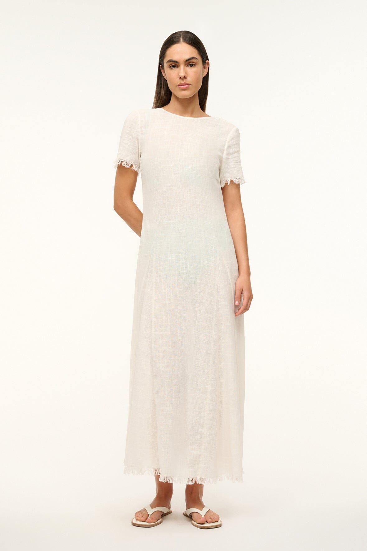 STAUD Swimwear Le Havre Dress Buttercream