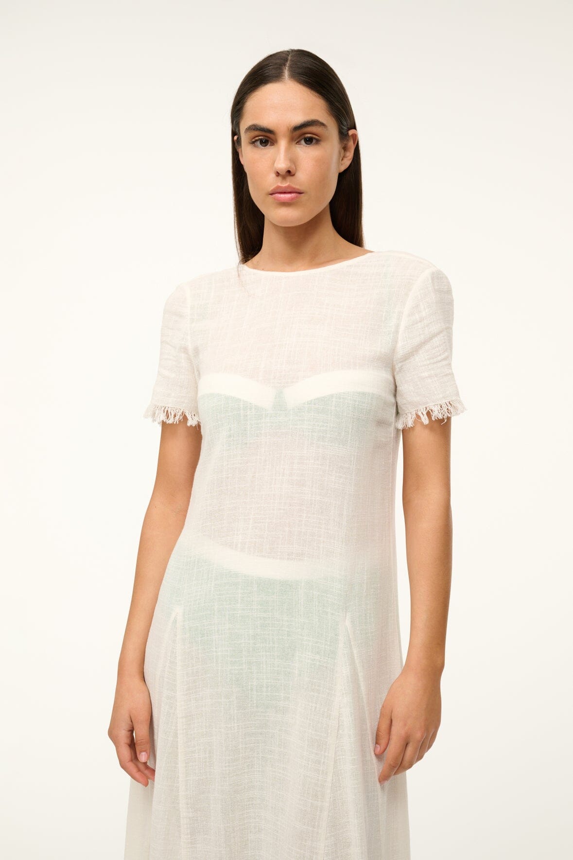 STAUD Swimwear Le Havre Dress Buttercream