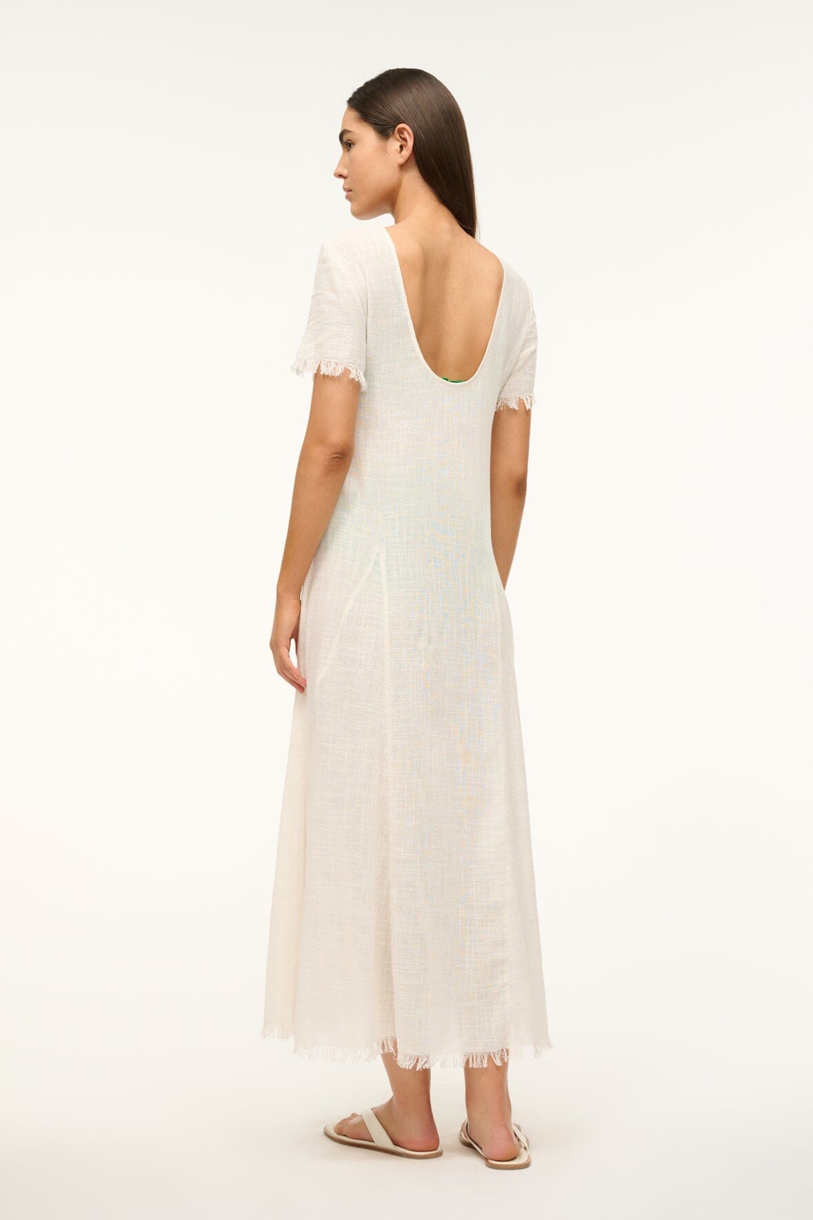 STAUD Swimwear Le Havre Dress Buttercream