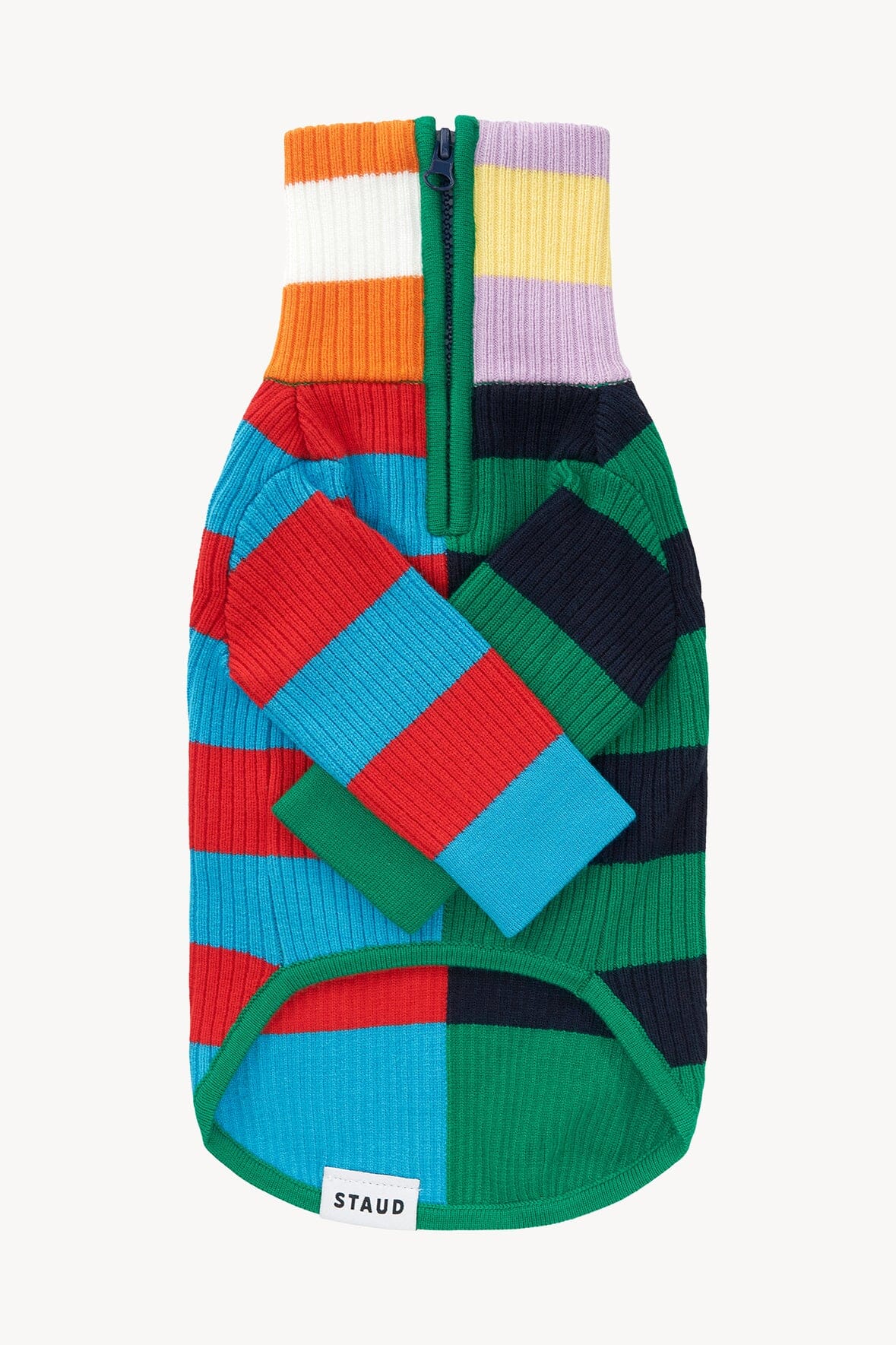 STAUD Pet Pet Hampton Sweater - Cabana Stripe Multi