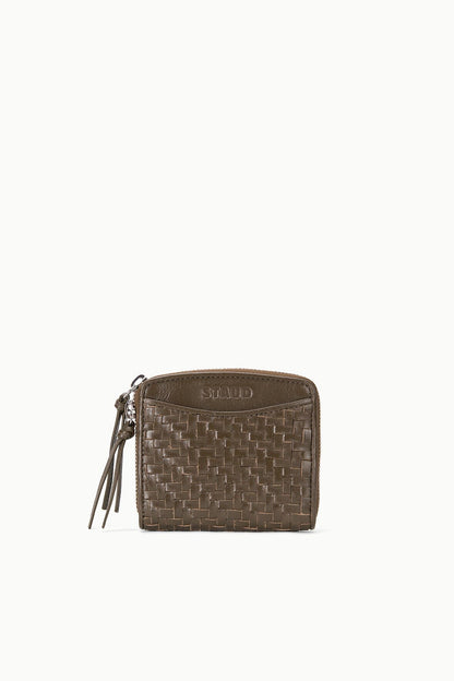 STAUD Accessories Mae Hand-Woven Wallet Truffle