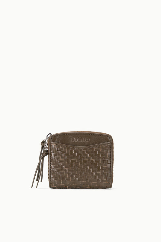 STAUD Accessories Mae Hand-Woven Wallet Truffle