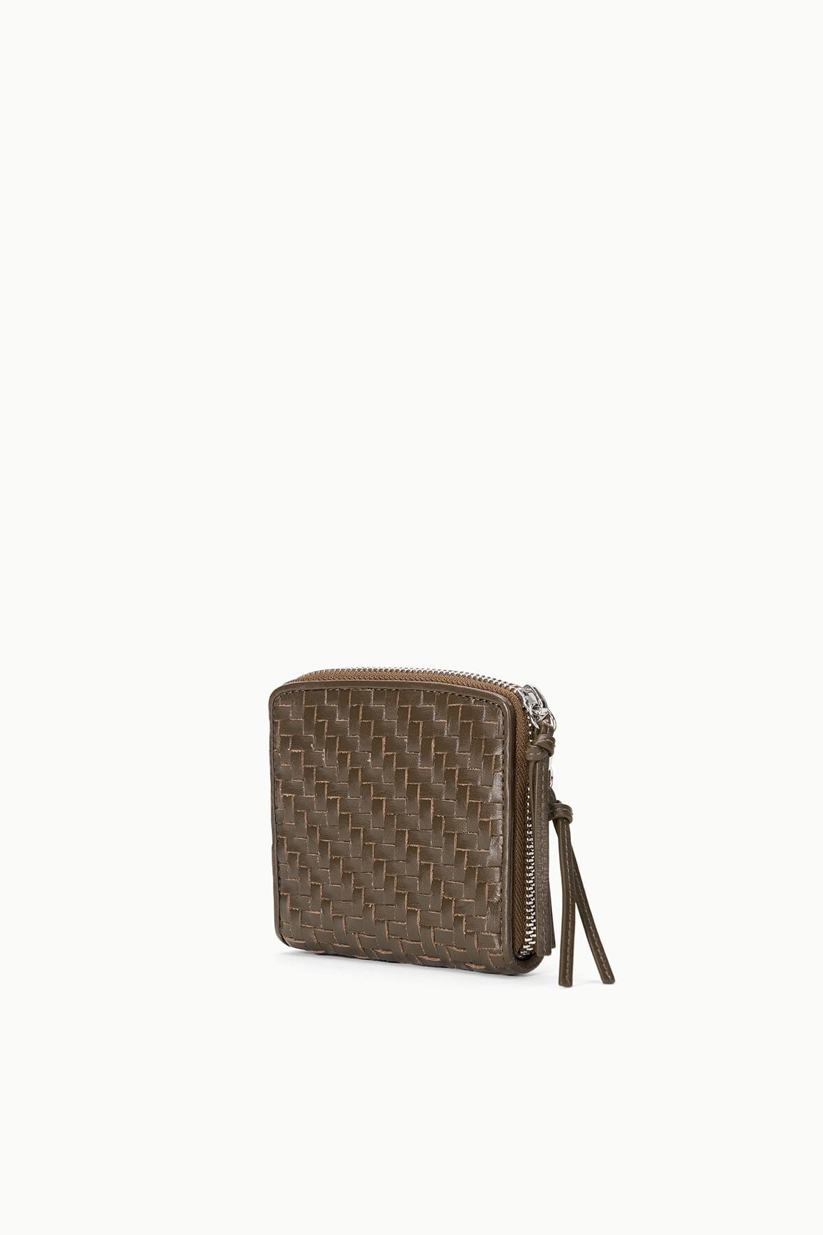 STAUD Accessories Mae Hand-Woven Wallet Truffle