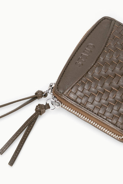 STAUD Accessories Mae Hand-Woven Wallet Truffle
