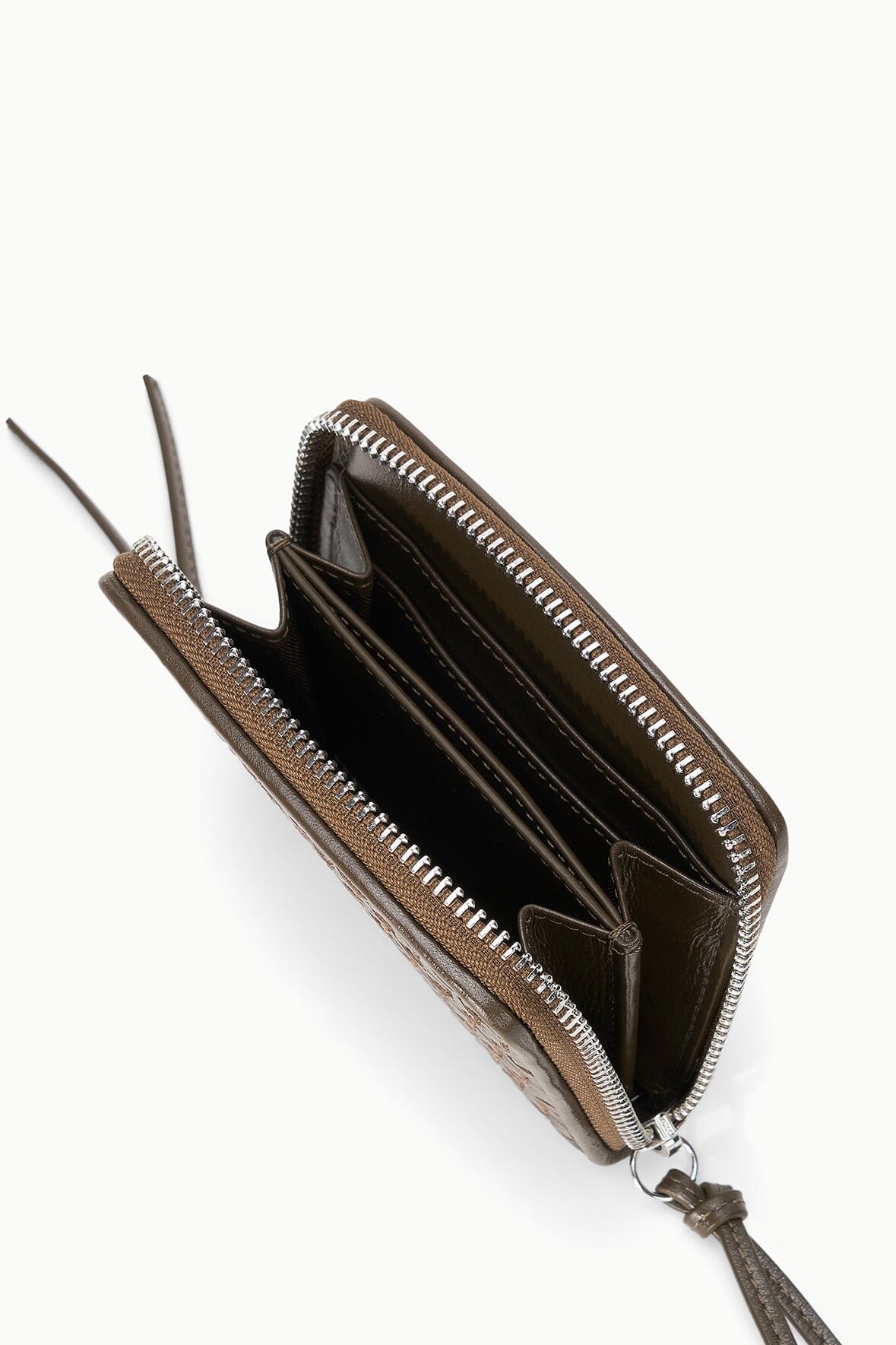 STAUD Accessories Mae Hand-Woven Wallet Truffle