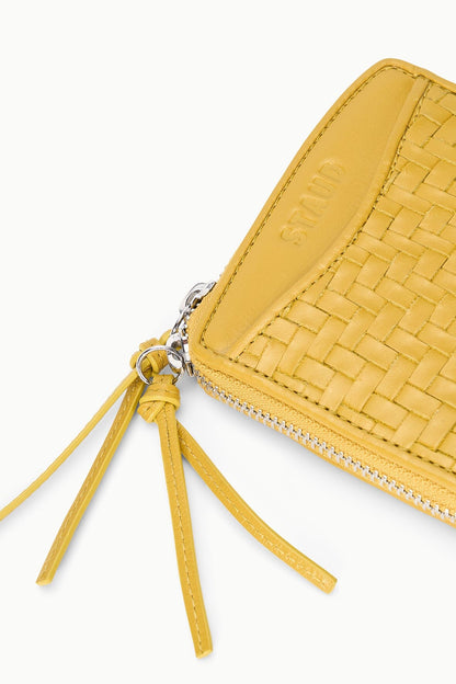 STAUD Accessories Mae Hand-Woven Wallet Goldenrod