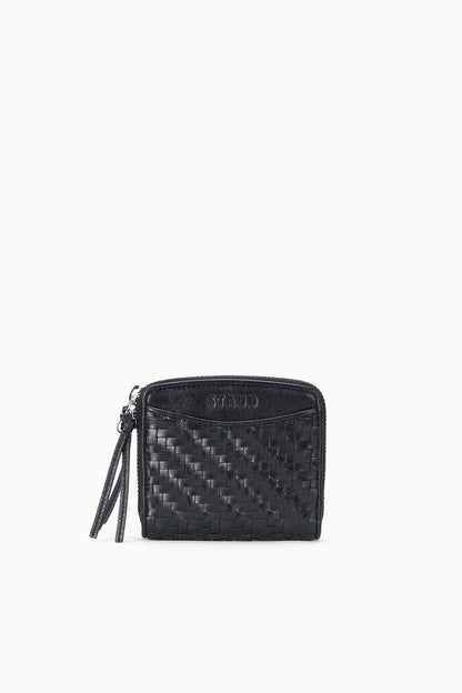 STAUD Accessories Mae Hand-Woven Wallet Black Woven