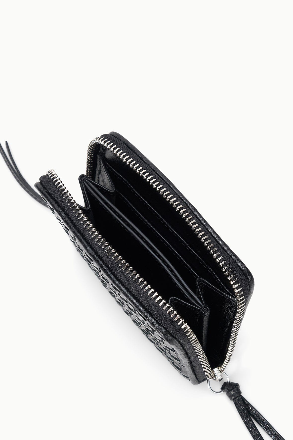 STAUD Accessories Mae Hand-Woven Wallet Black Woven