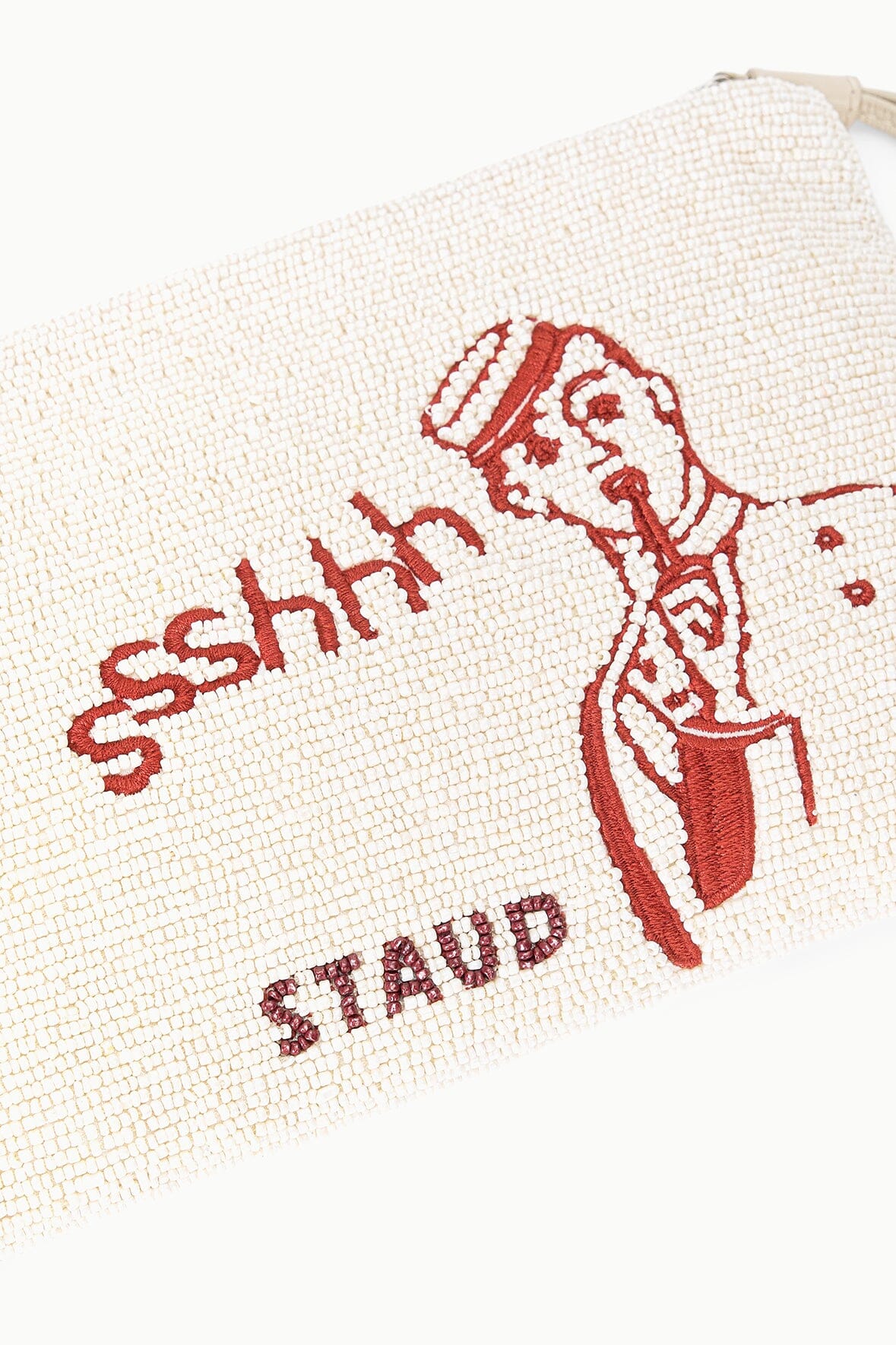 STAUD Accessories|Handbags Tommy Beaded Large Pouch Do Not Disturb