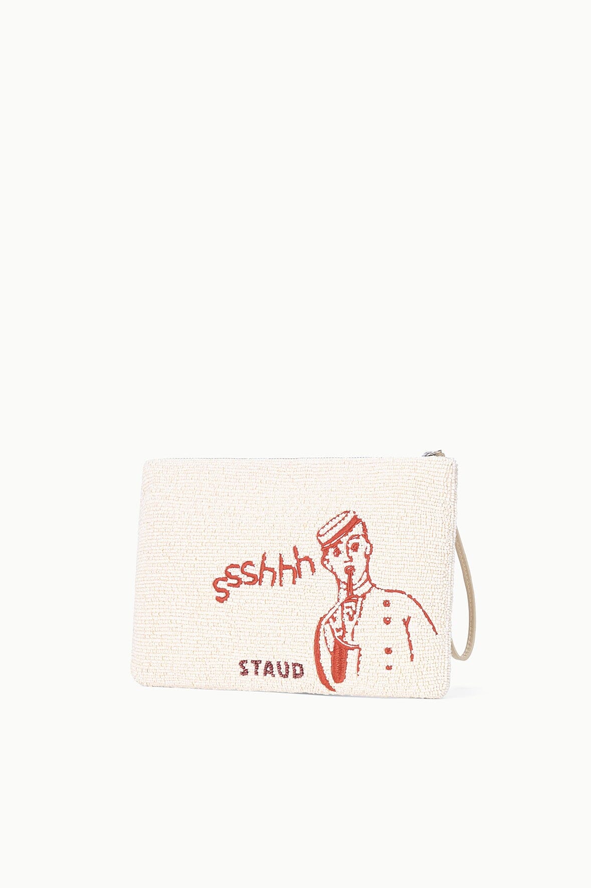 STAUD Accessories|Handbags Tommy Beaded Large Pouch Do Not Disturb