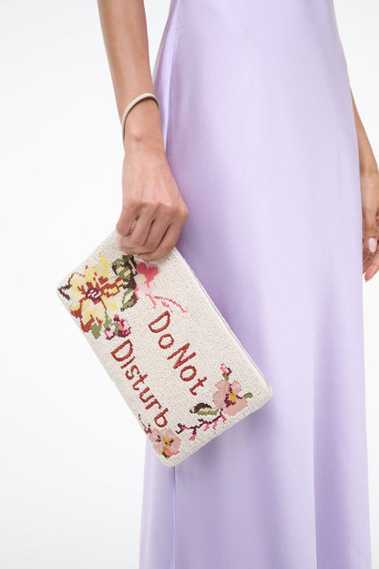 STAUD Accessories|Handbags Tommy Beaded Large Pouch Do Not Disturb