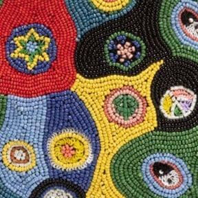 STAUD Accessories Moon Buckle Belt Beaded Millefiore