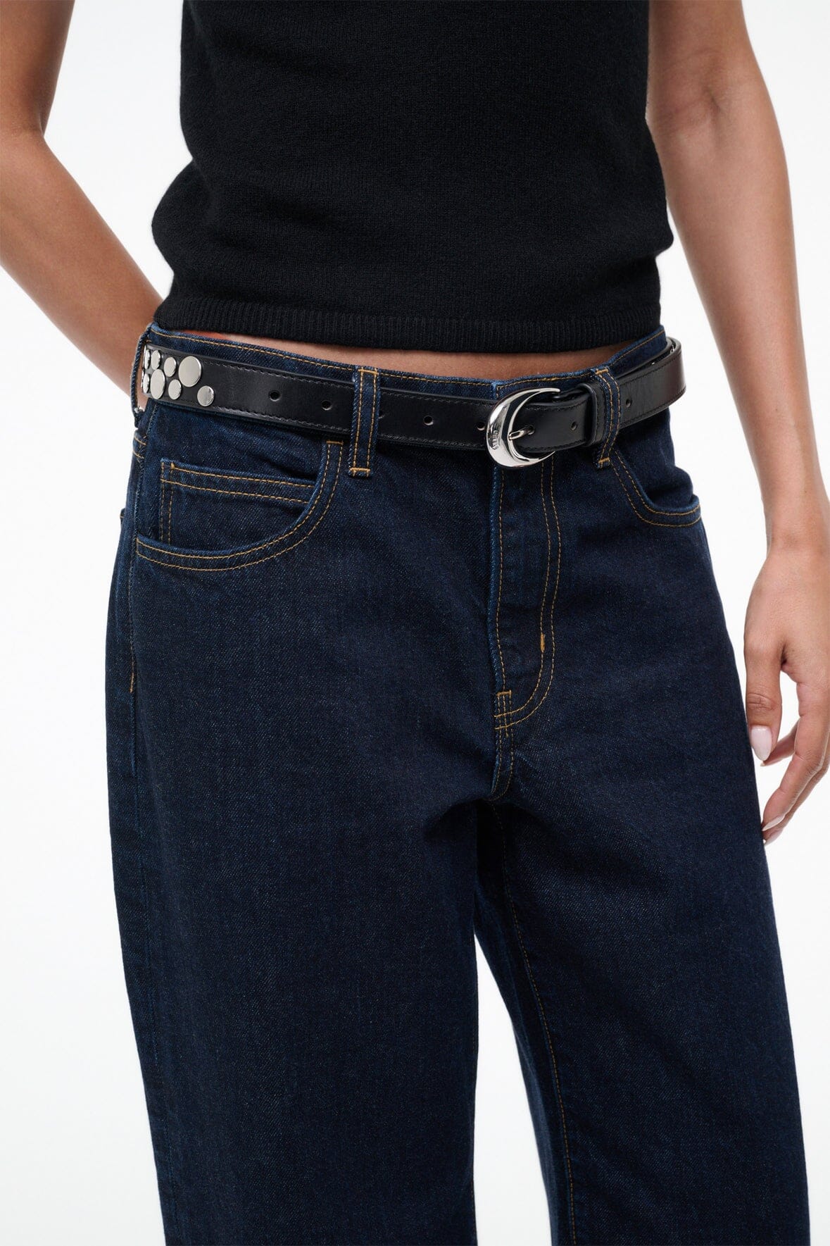 STAUD Accessories Moon Buckle Belt - Rivets