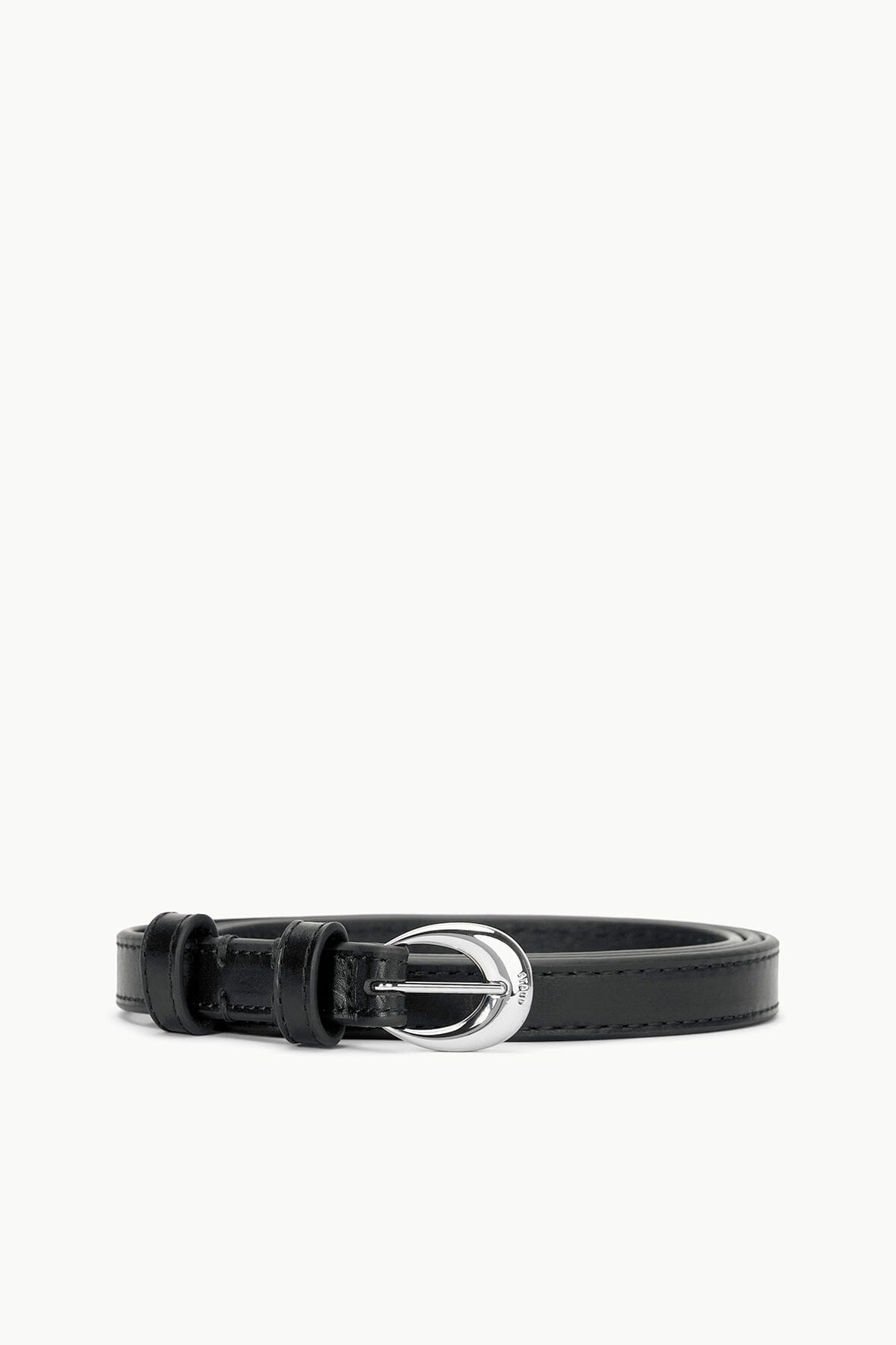 STAUD Accessories Slim Moon Buckle Belt - 13mm Black Silver