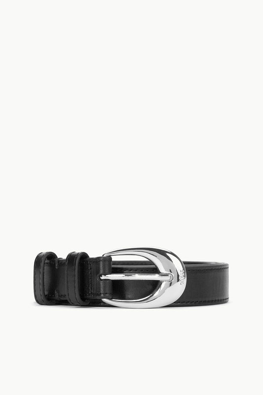 STAUD Accessories Moon Buckle Belt Black Silver