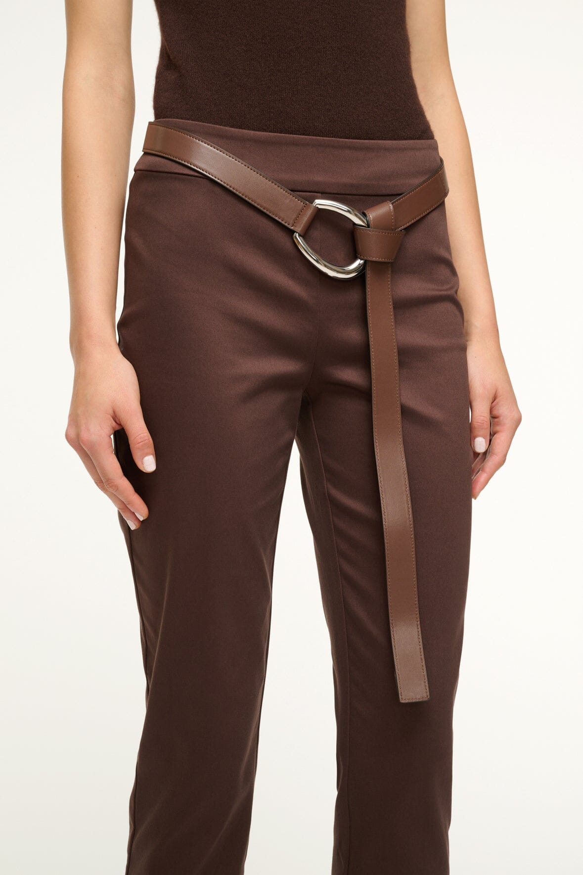 STAUD Accessories 30mm Wrap Belt Mahogany Silver