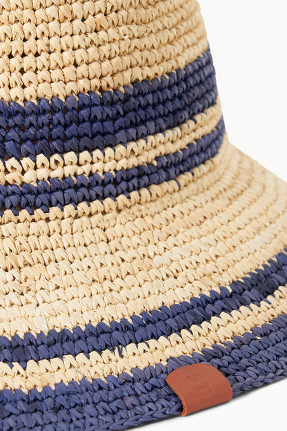 STAUD Accessories Rita Bucket Hat Natural Navy