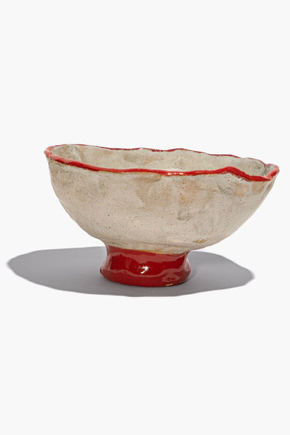 STAUD Home Ceramic Mushroom Candle Natural Red