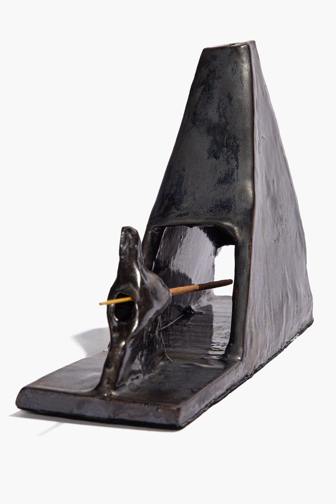 STAUD Home Pyramid Incense Holder Molasses Glaze
