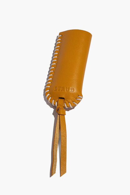 STAUD Home Pyre Leather Lighter Cover Goldenrod