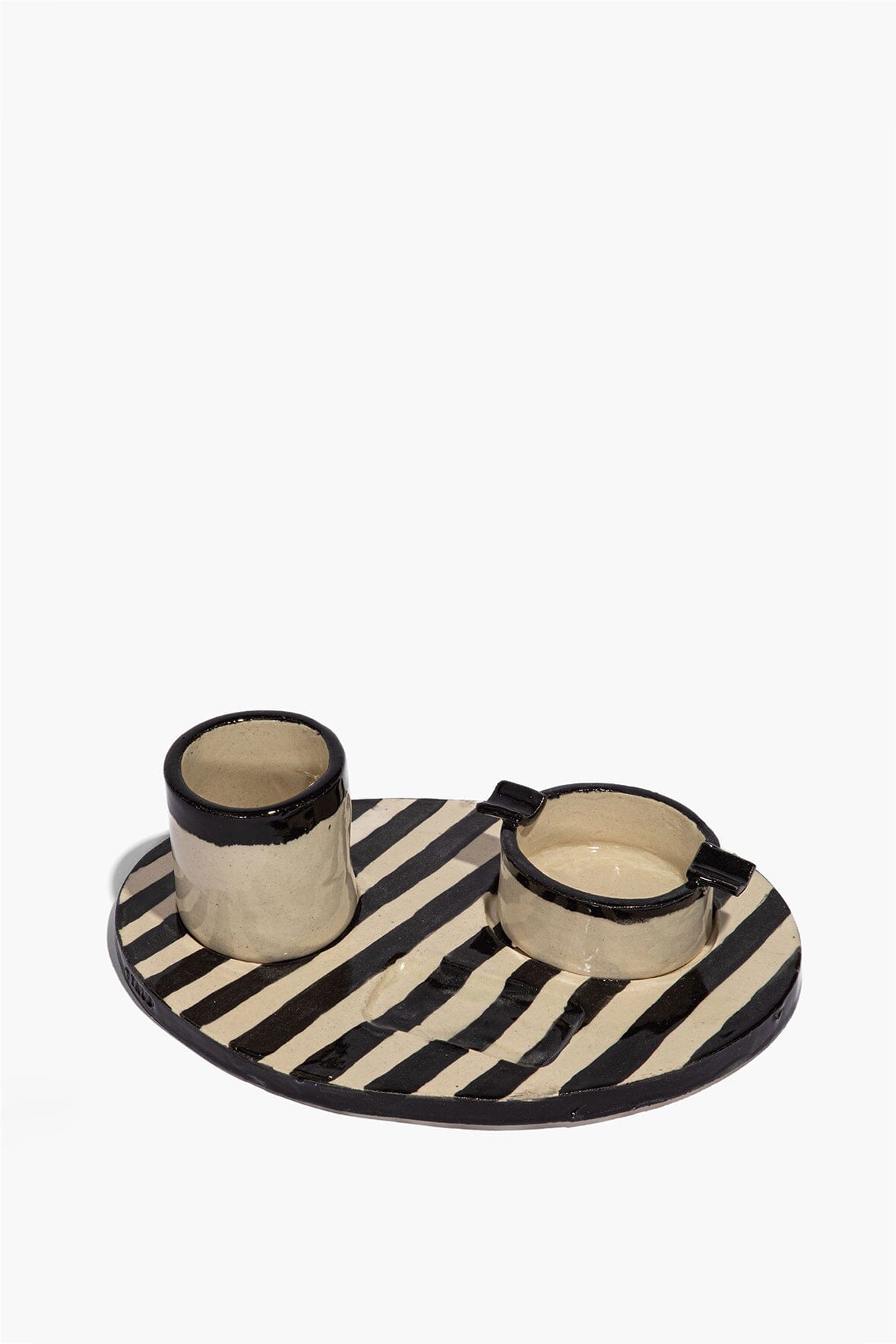 STAUD Home Acl Tray Holder Striped Glaze