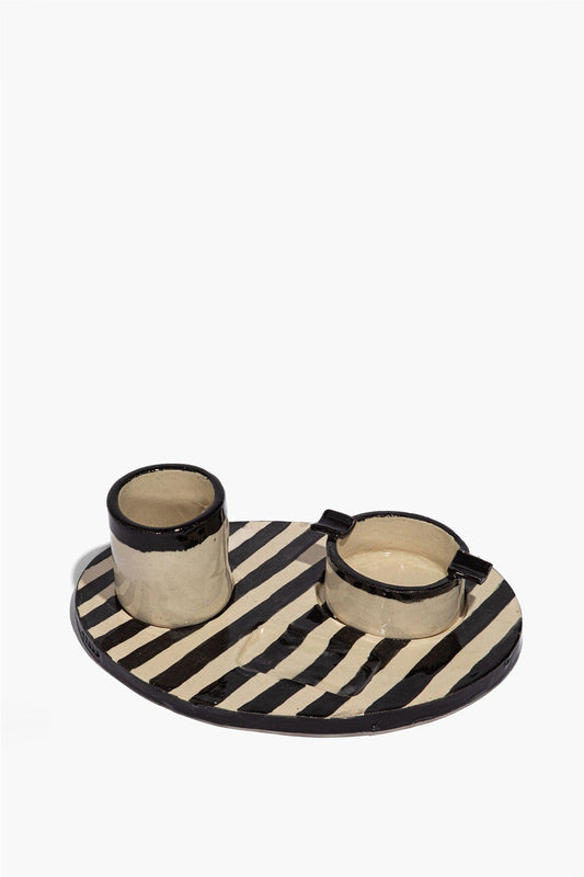 STAUD Home Acl Tray Holder Striped Glaze