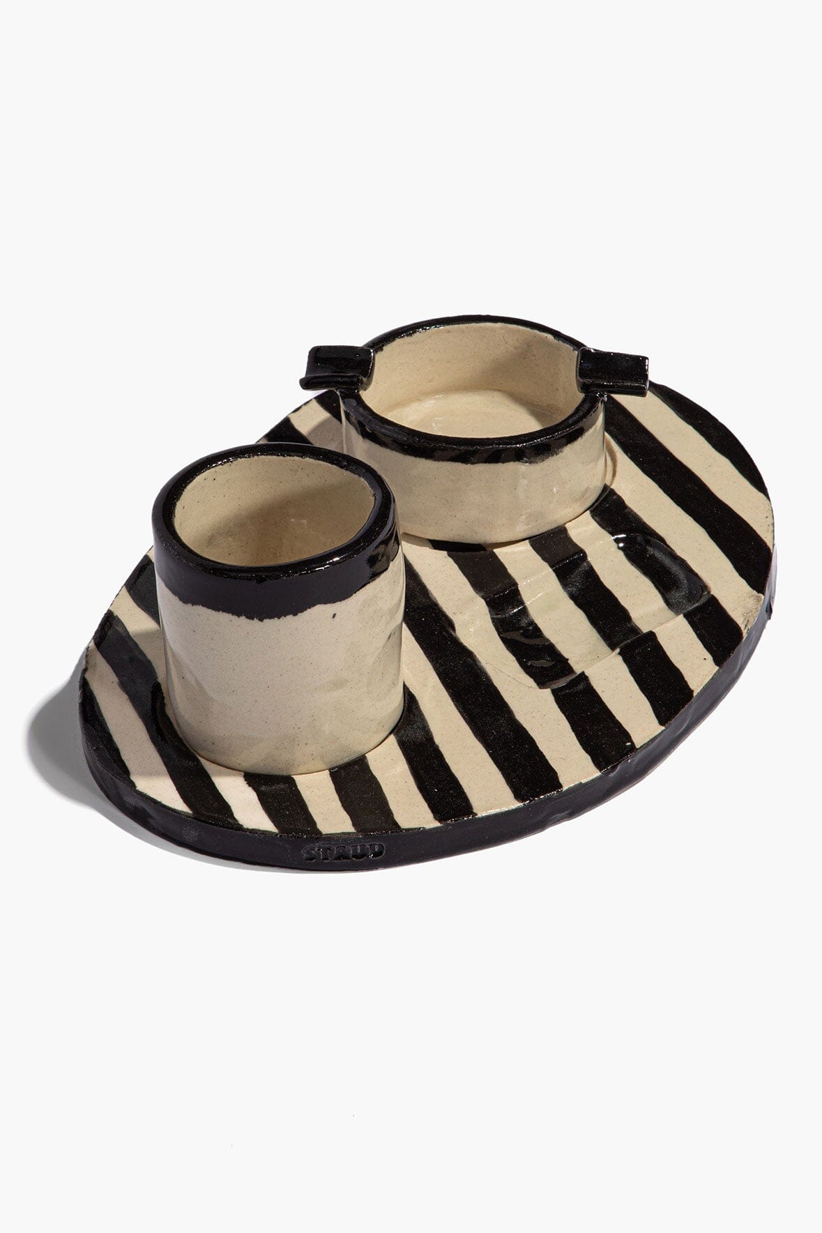 STAUD Home Acl Tray Holder Striped Glaze