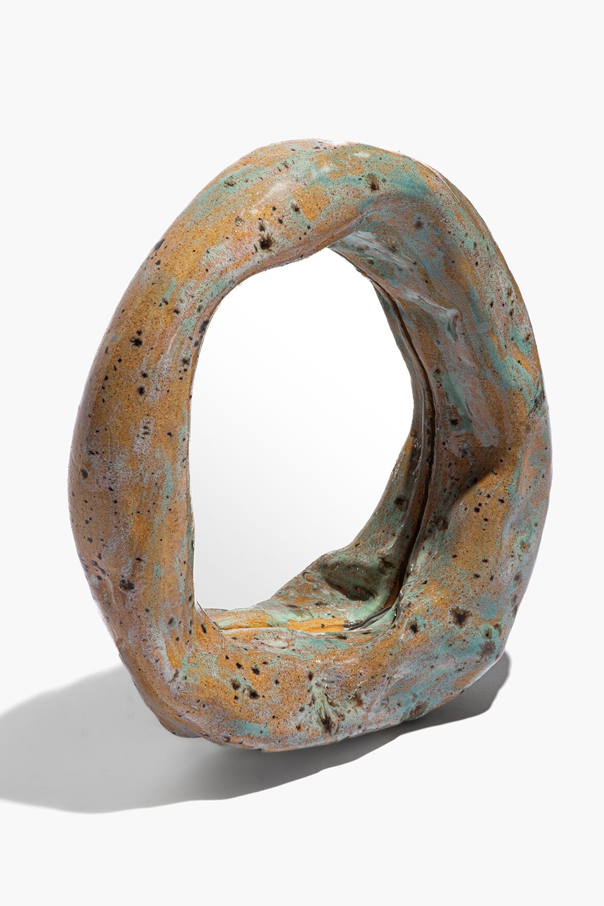 STAUD Home Ceramic Wall Mirror River Birch Glaze