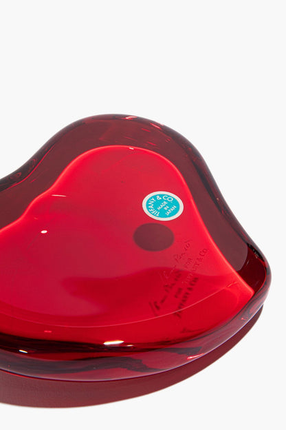 STAUD Home Vintage Glass Paperweight Heart