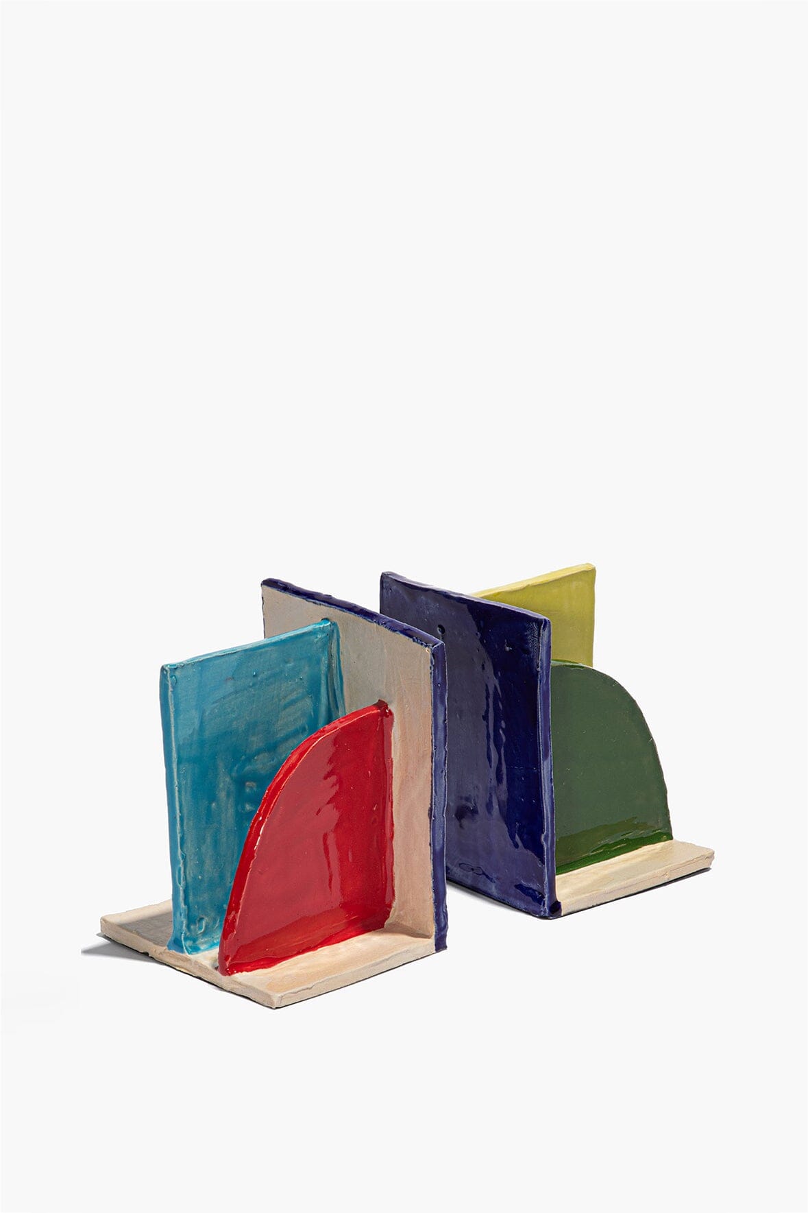 STAUD Home Ceramic Bookends Rainbow Glaze