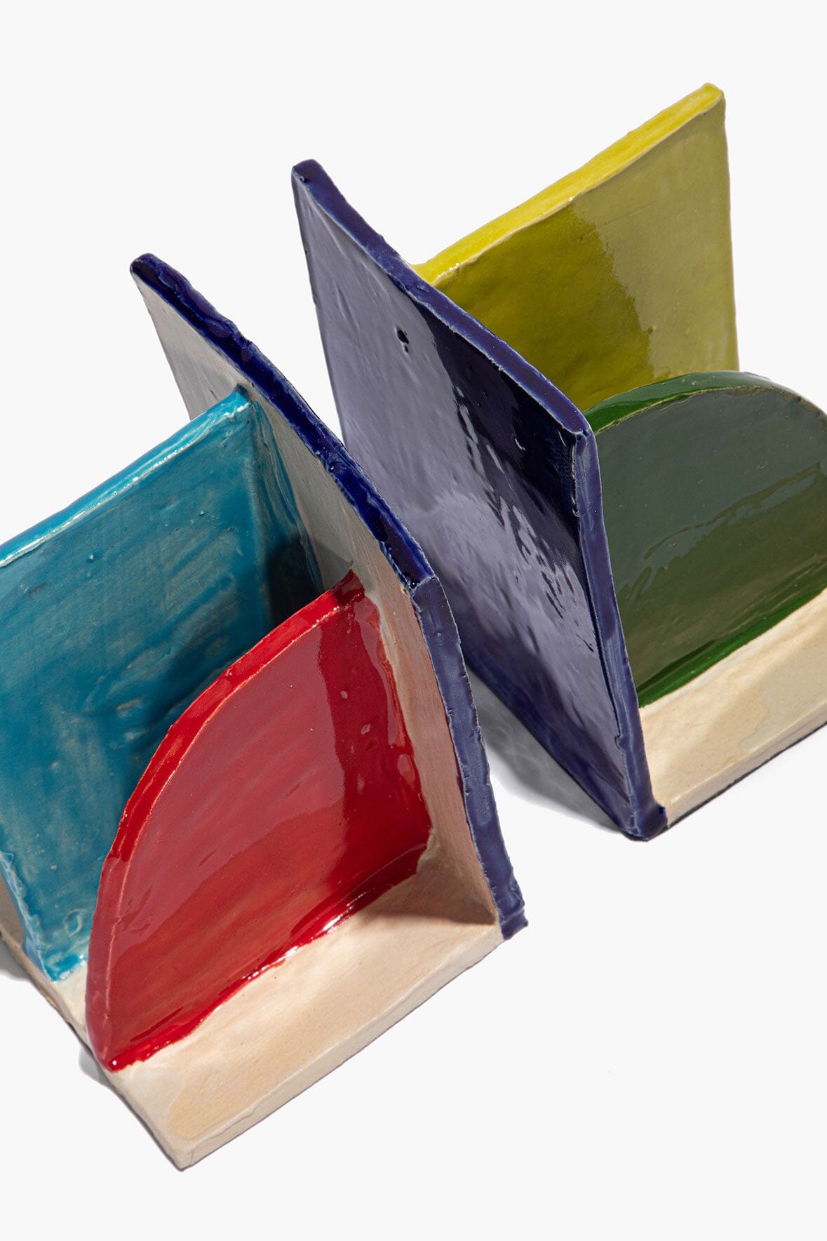 STAUD Home Ceramic Bookends Rainbow Glaze