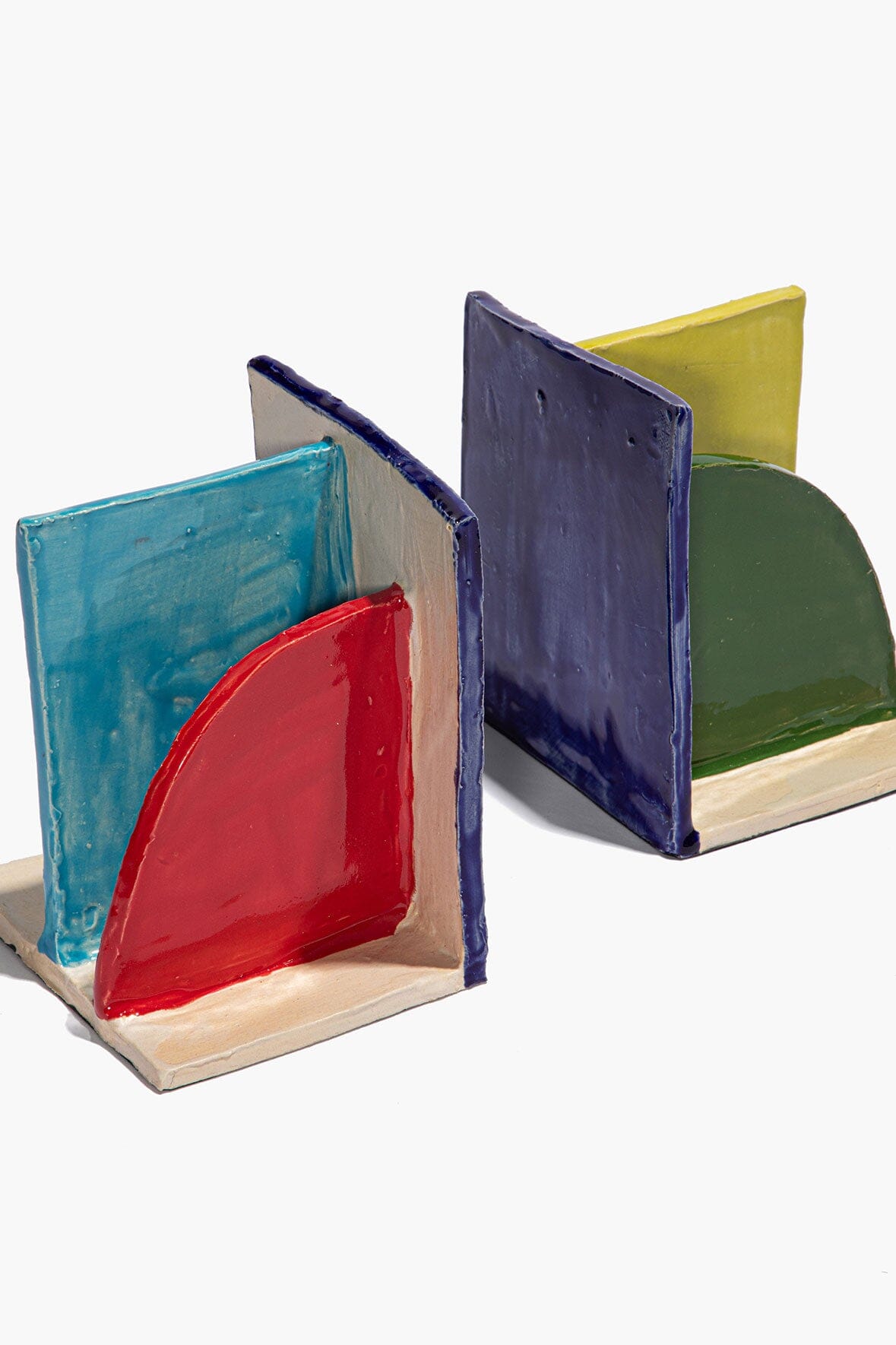 STAUD Home Ceramic Bookends Rainbow Glaze