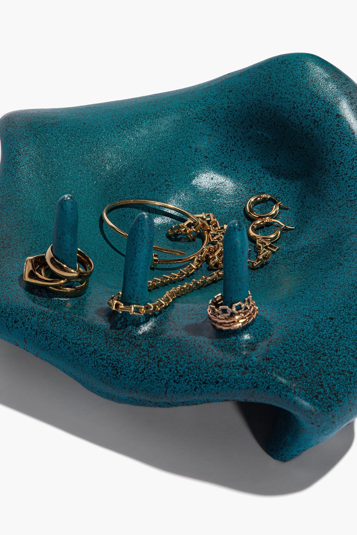 STAUD Home Bubble Jewelry Holder Blue Glaze