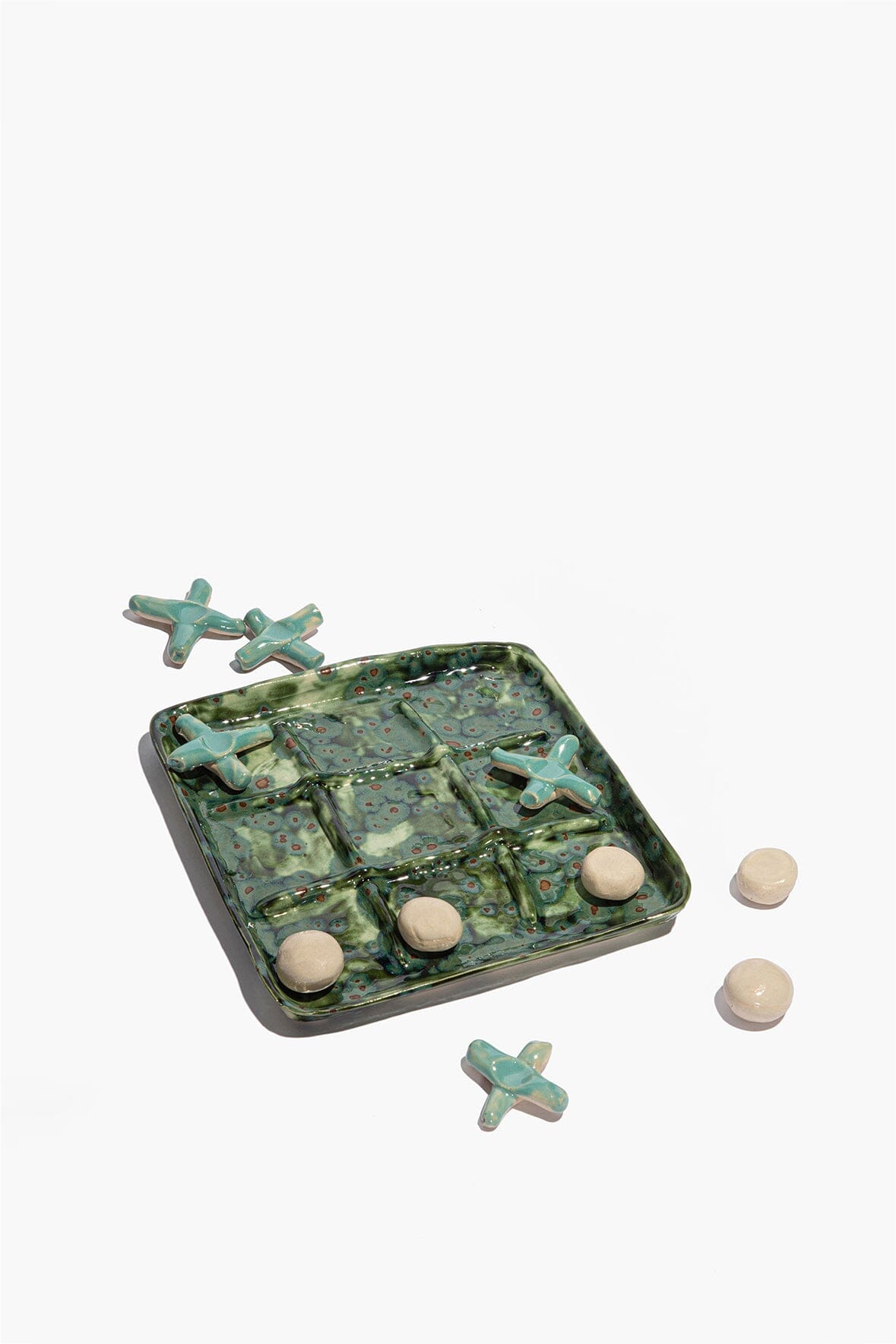 STAUD Home Ceramic Tic Tac Toe Earth Glaze