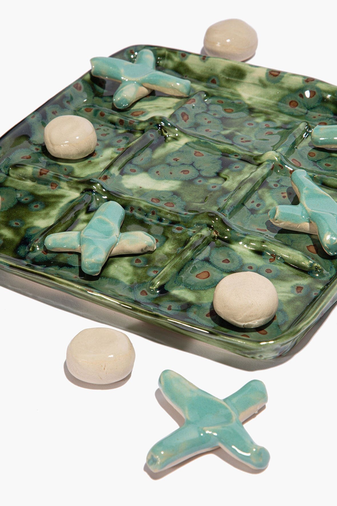 STAUD Home Ceramic Tic Tac Toe Earth Glaze