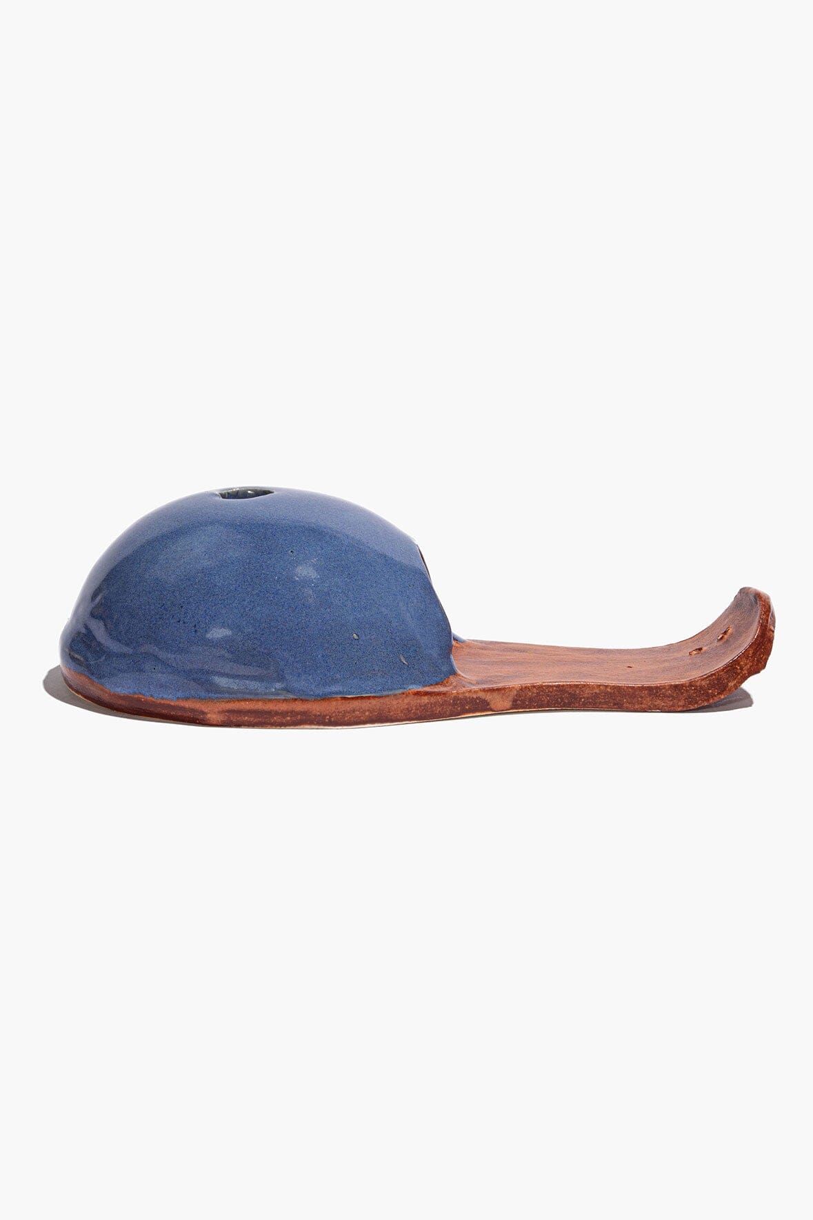 STAUD Home Hut Incense Holder Blue Burnt Orange Glaze