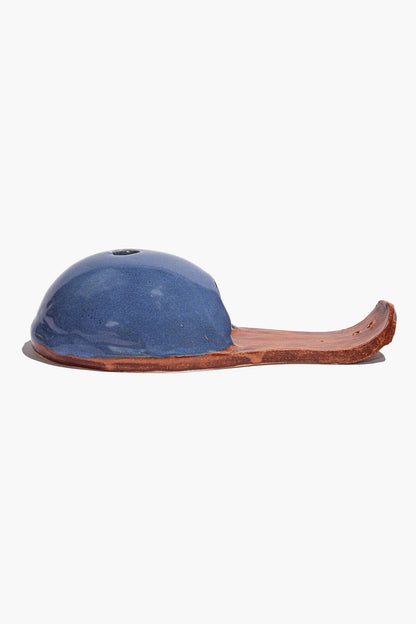 STAUD Home Hut Incense Holder Blue Burnt Orange Glaze