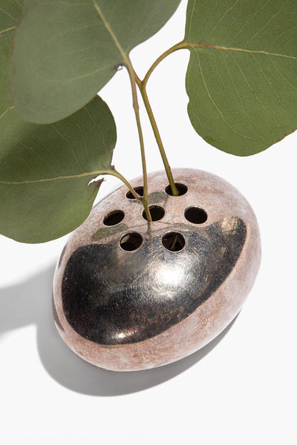 STAUD Home Vintage Flower Frog Silver