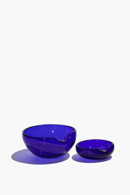 STAUD Home Vintage Glass Bowls Blue
