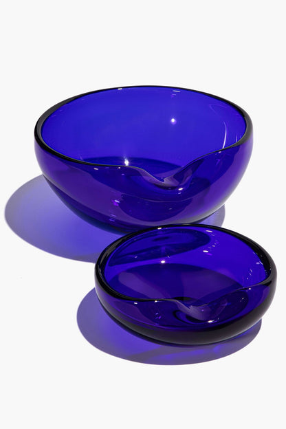 STAUD Home Vintage Glass Bowls Blue