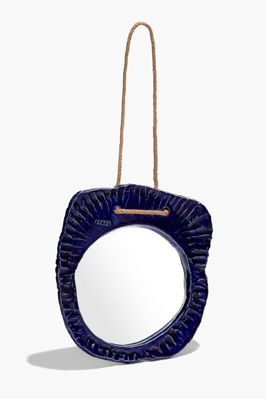 STAUD Home Hanging Wall Mirror Indigo Glaze