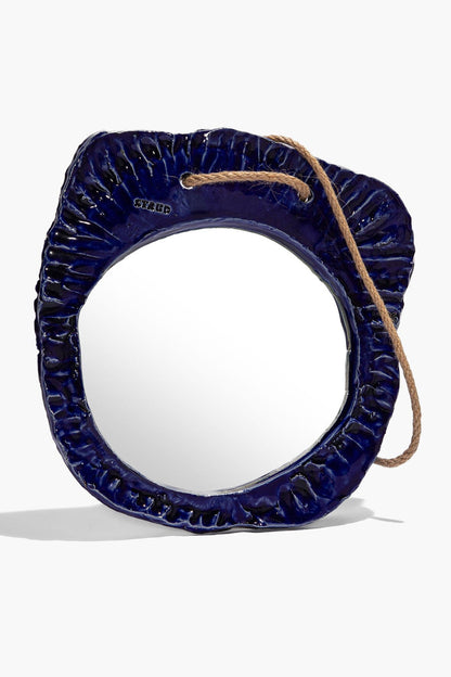 STAUD Home Hanging Wall Mirror Indigo Glaze