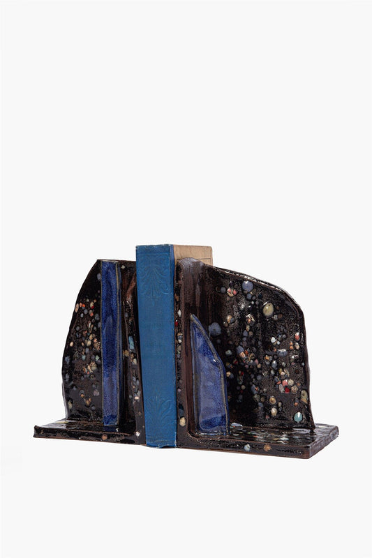 STAUD Home Ceramic Bookends Midnight Confetti Glaze