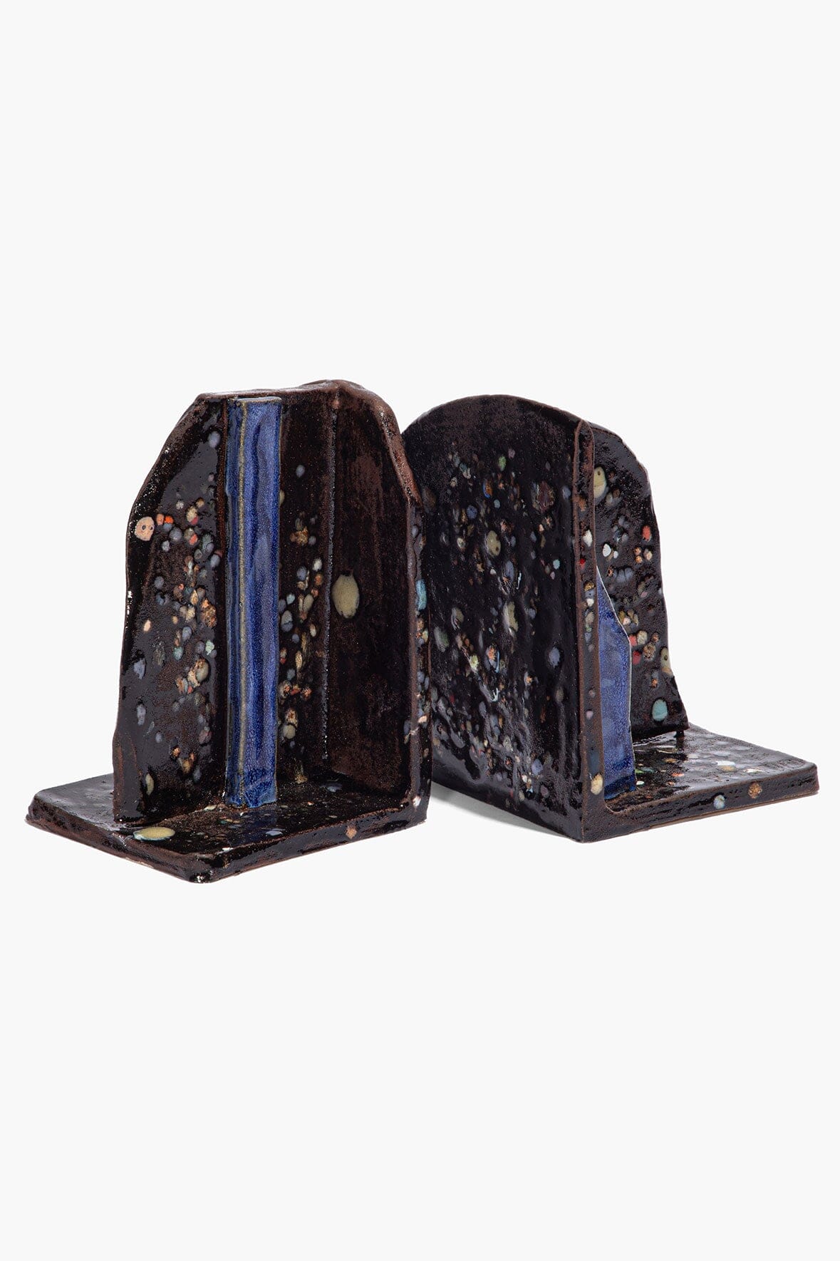 STAUD Home Ceramic Bookends Midnight Confetti Glaze